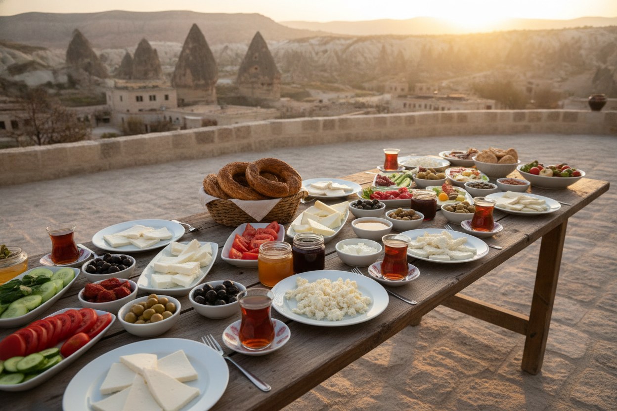 Tam gün kahvaltı ve öğle yemeği deneyimi